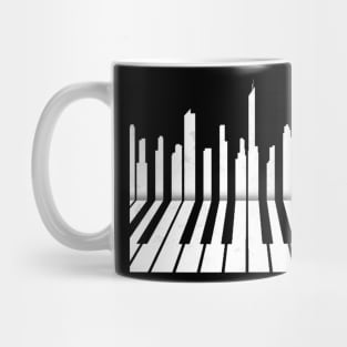 Piano and night city Mug